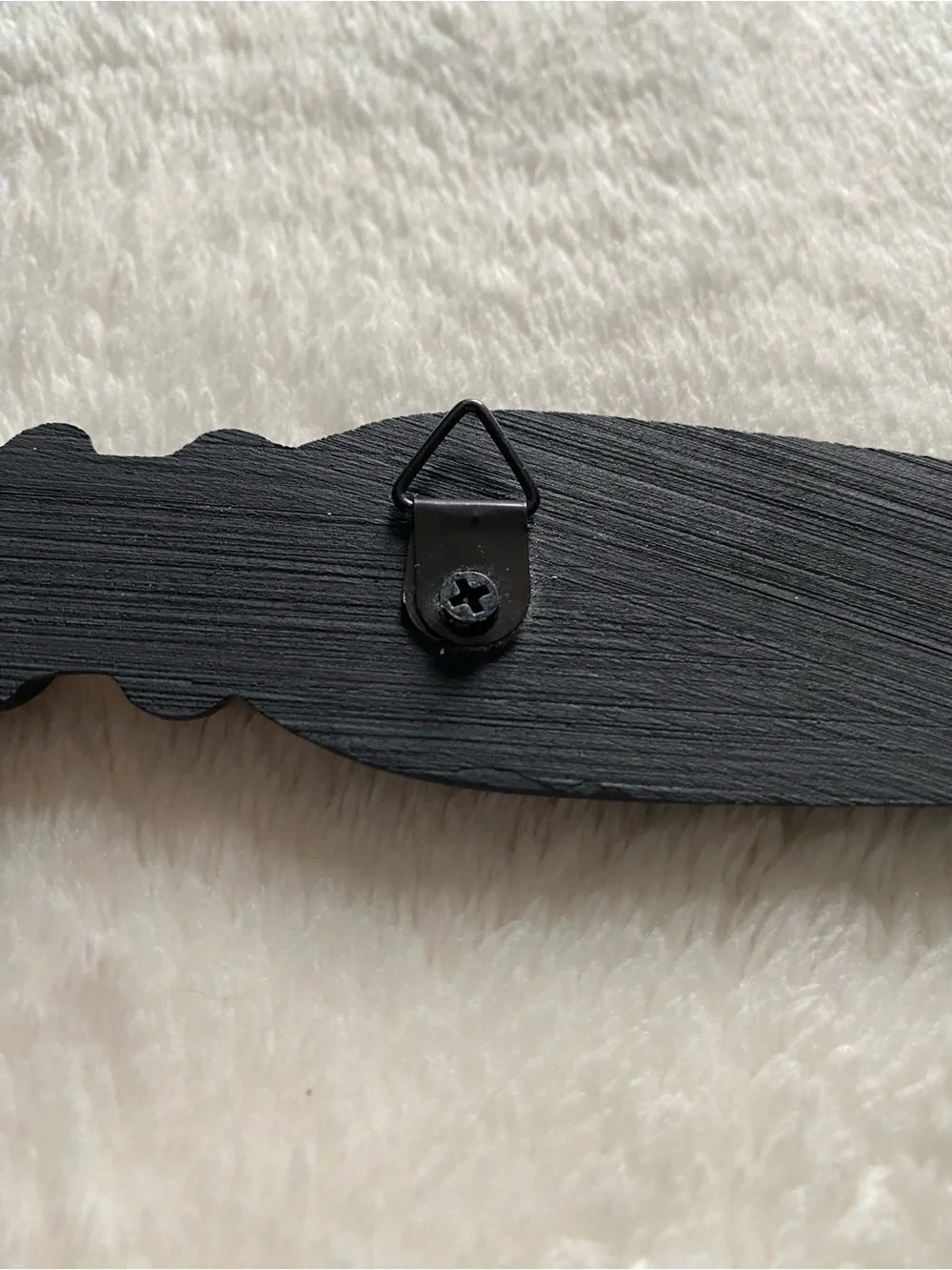 Key Wall Hanging Wood Art Black Ornate Decor